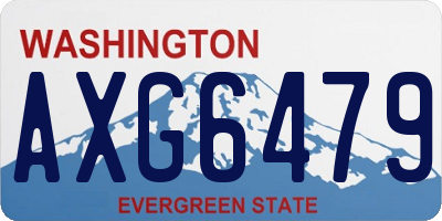 WA license plate AXG6479