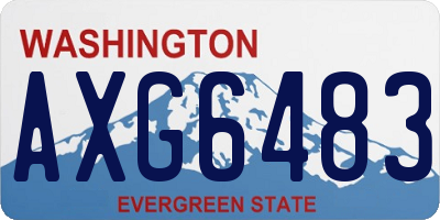WA license plate AXG6483
