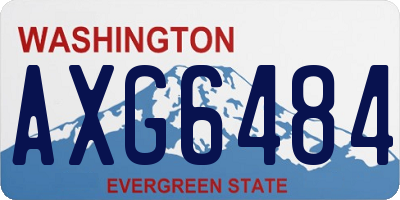 WA license plate AXG6484