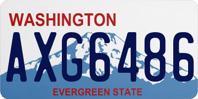 WA license plate AXG6486