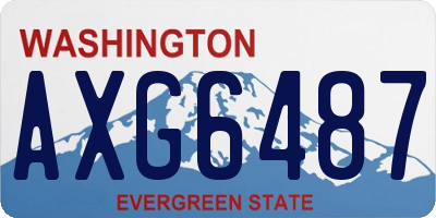 WA license plate AXG6487