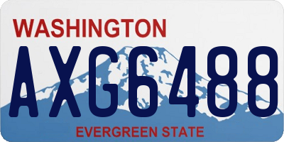 WA license plate AXG6488