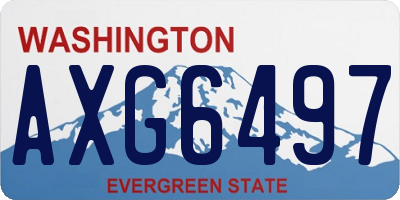 WA license plate AXG6497