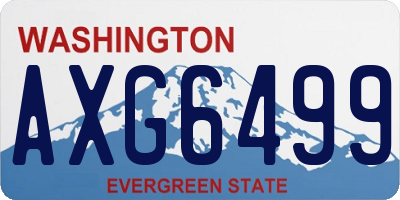 WA license plate AXG6499