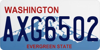 WA license plate AXG6502