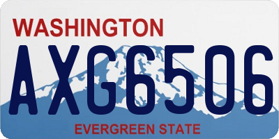 WA license plate AXG6506