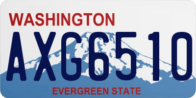 WA license plate AXG6510