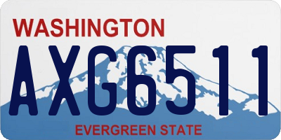WA license plate AXG6511