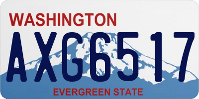 WA license plate AXG6517