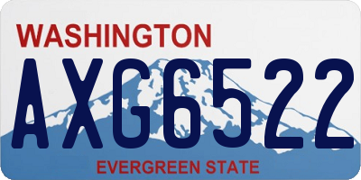 WA license plate AXG6522