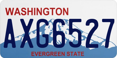 WA license plate AXG6527