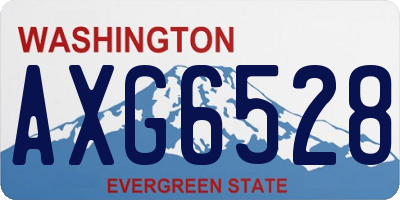 WA license plate AXG6528