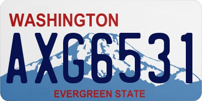 WA license plate AXG6531