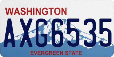 WA license plate AXG6535