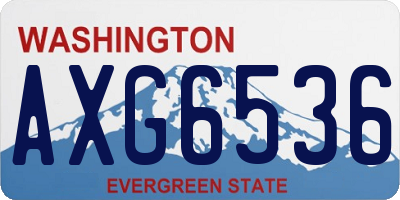 WA license plate AXG6536