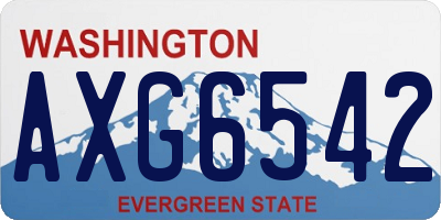 WA license plate AXG6542