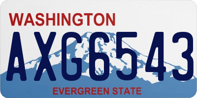 WA license plate AXG6543