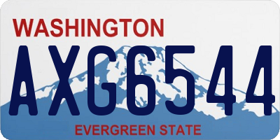 WA license plate AXG6544