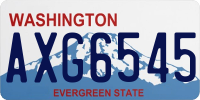 WA license plate AXG6545