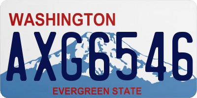 WA license plate AXG6546
