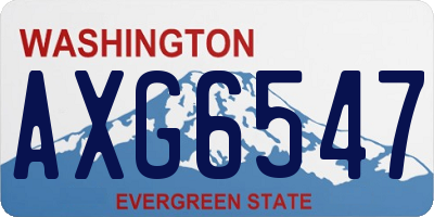 WA license plate AXG6547