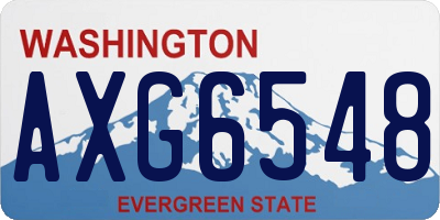 WA license plate AXG6548