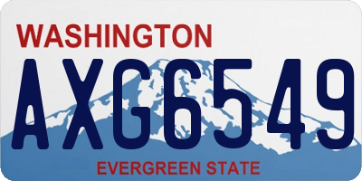 WA license plate AXG6549