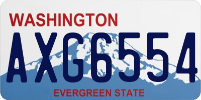 WA license plate AXG6554