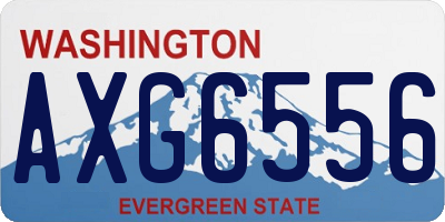 WA license plate AXG6556