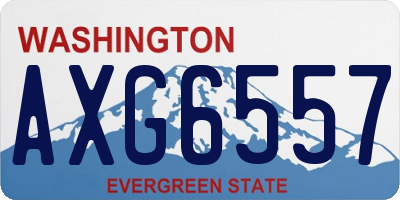 WA license plate AXG6557