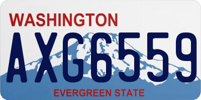WA license plate AXG6559