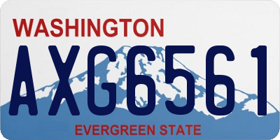 WA license plate AXG6561