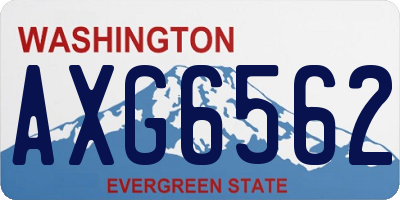 WA license plate AXG6562