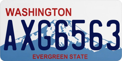WA license plate AXG6563