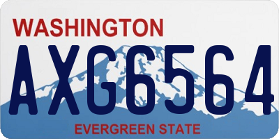 WA license plate AXG6564