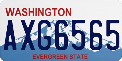 WA license plate AXG6565