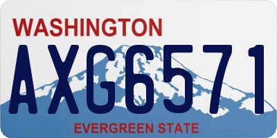 WA license plate AXG6571