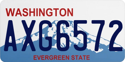 WA license plate AXG6572