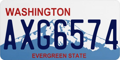 WA license plate AXG6574