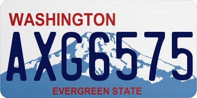 WA license plate AXG6575