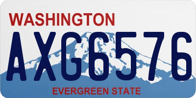 WA license plate AXG6576