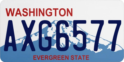 WA license plate AXG6577