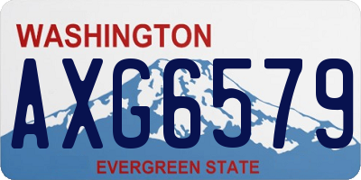 WA license plate AXG6579