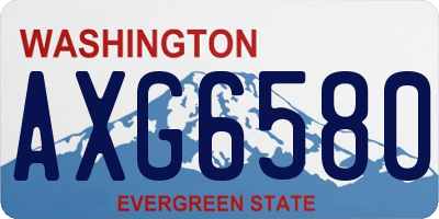 WA license plate AXG6580