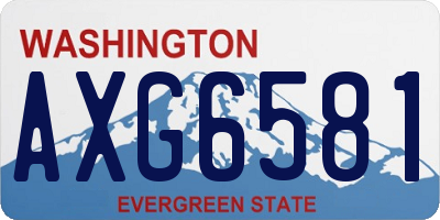 WA license plate AXG6581