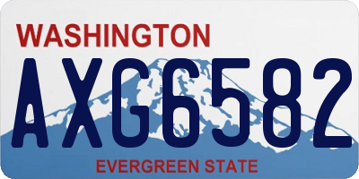 WA license plate AXG6582