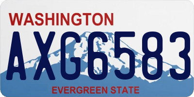 WA license plate AXG6583