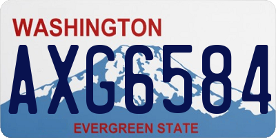WA license plate AXG6584