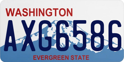 WA license plate AXG6586