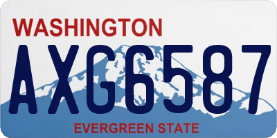 WA license plate AXG6587